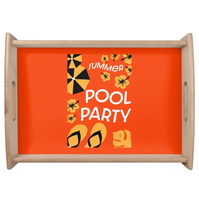 Summer Pool Parties  Serving Tray (Front)
