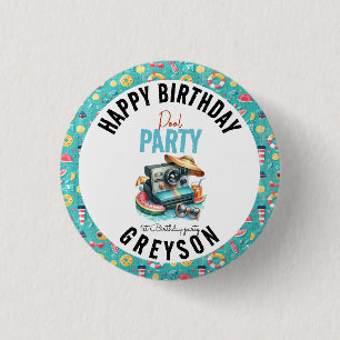 Summer Pool Party 2nd birthday Button