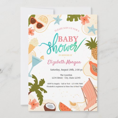  Summer Pool Party Baby Shower 