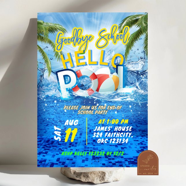 Summer Pool Party Birthday Invitation (Creator Uploaded)