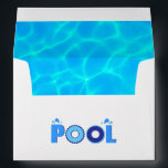 Summer Pool Party Envelope<br><div class="desc">Personalized birthday pool party stationery customizable to your event specifics.</div>