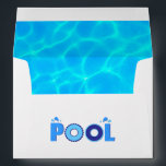 Summer Pool Party Envelope<br><div class="desc">Personalized birthday pool party stationery customizable to your event specifics.</div>