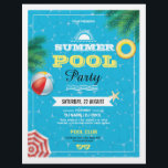 Summer Pool Party flyer<br><div class="desc">Summer Pool Party flyer</div>