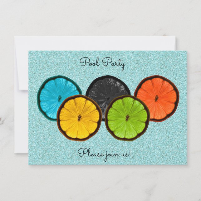 Summer Pool Party Invitation  (Front)