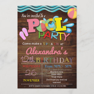 SUMMER POOL PARTY INVITATION