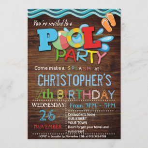 SUMMER POOL PARTY INVITATION