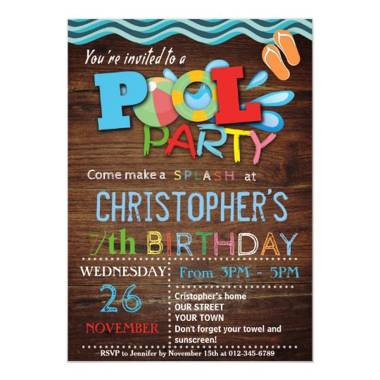 36 Pool Party Invitation Templates Psd Ai Word Free