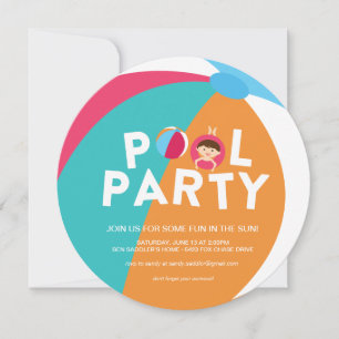 Summer Pool Party Invitation