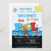 SUMMER POOL PARTY INVITATION | POOL BIRTHDAY PARTY (Front/Back)