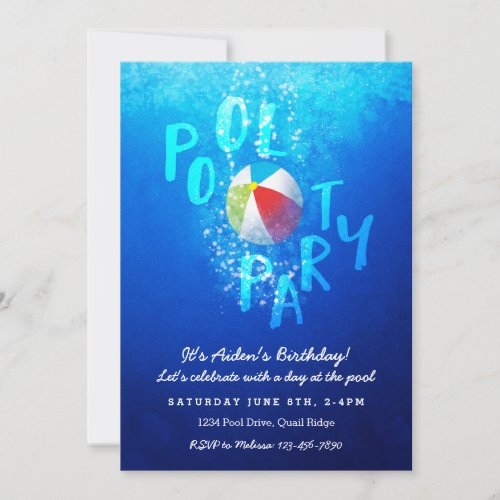 Summer Pool Party Invitations