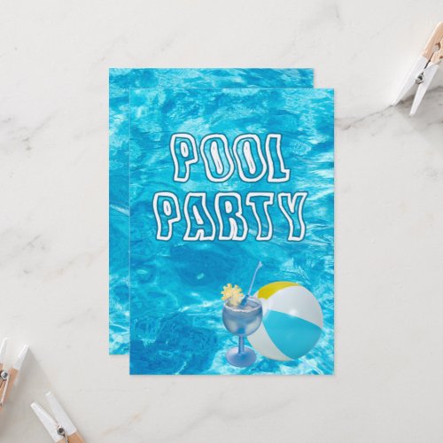 Summer Pool Party Invite