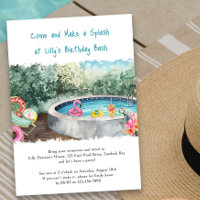 Summer Pool Party Make a Splash Kids Birthday Bash