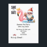 Summer Pool with SANTA CLAUS Save the date Postcard<br><div class="desc">Summer Pool with SANTA CLAUS Save the date Postcard Looking to beat the heat this summer? Then look no further than your local pool! And this year, we're making a splash by inviting Santa Claus himself to join in on the fun! So save the date and come on down for...</div>