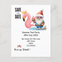 Summer Pool with SANTA CLAUS Save the date