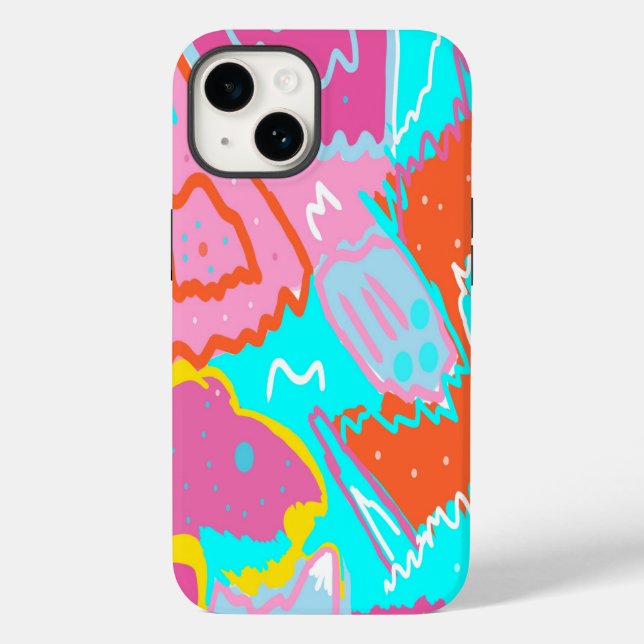 Summer Poolside Vibes Abstract Art Case-Mate iPhone Case (Back)