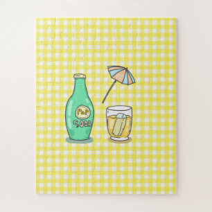 Summer Pop Soda Vibes - Cute Cartoon Drink Jigsaw Puzzle