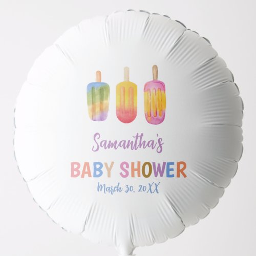 Summer Popsicle Baby Shower Balloon