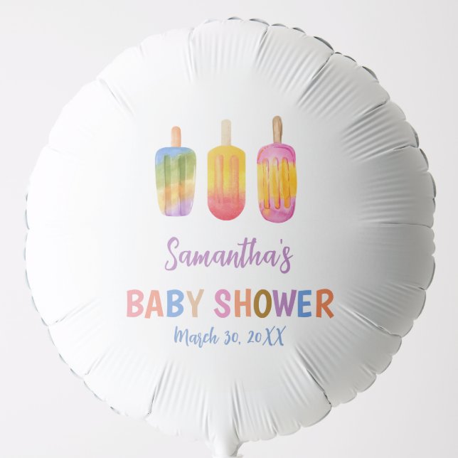 Summer Popsicle Baby Shower Balloon (Front)
