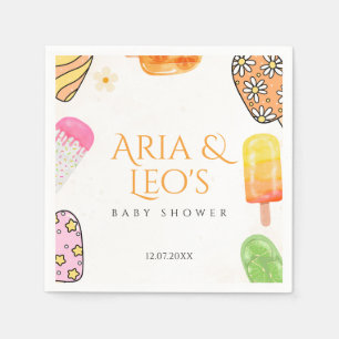 Summer Popsicle Baby Shower Napkins