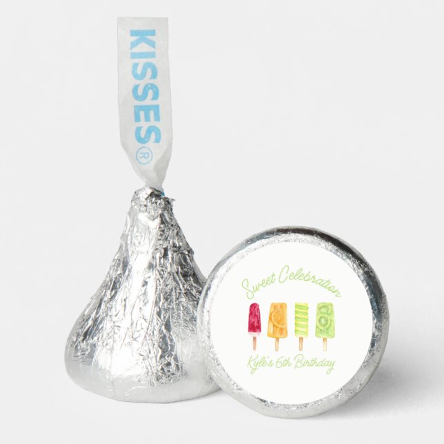 Summer Popsicle Birthday Party Hershey®'s Kisses® (Front)