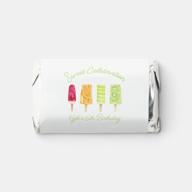 Summer Popsicle Birthday Party Hershey's Miniatures (Front)