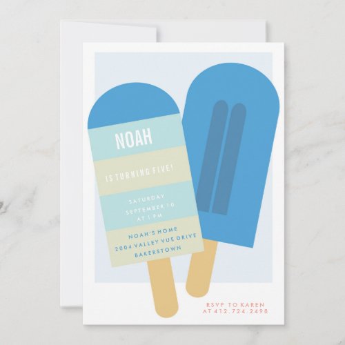 SUMMER POPSICLE BIRTHDAY PARTY INVITATION invite