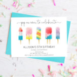 Summer popsicle ice cream birthday party invitation<br><div class="desc">For more advanced customization of this design,  simply select the "Customize It" button above!</div>