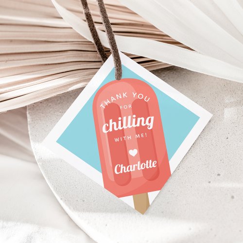 Summer Popsicle Kids Birthday Party Favor Favor Tags