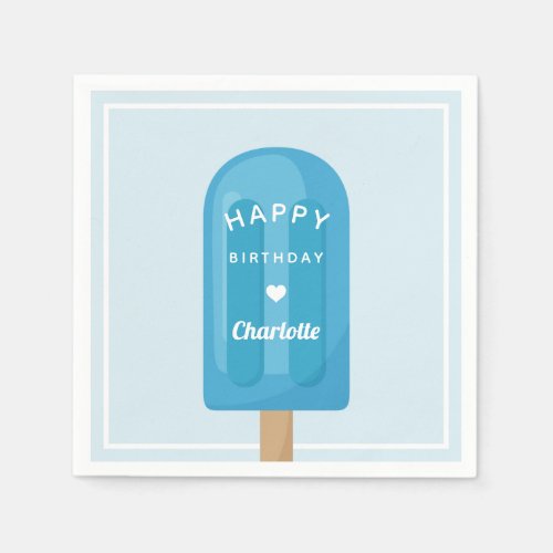 Summer Popsicle Kids Birthday Party Napkins