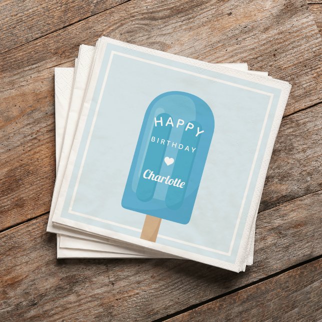 Summer Popsicle Kids Birthday Party Napkins (Creator Uploaded)