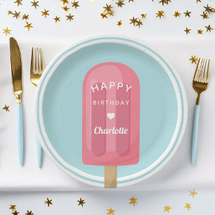 Summer Popsicle Kids Birthday Party Paper Plates