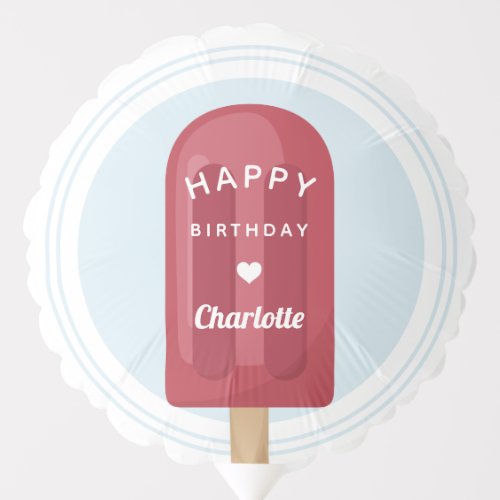 Summer Popsicle Kids Birthday Party Personalized Balloon