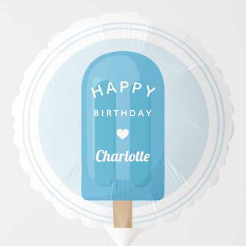 Summer Popsicle Kids Birthday Party Personalized Balloon