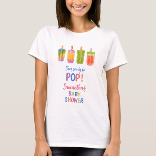 Summer Popsicle Mommy to be baby shower T_Shirt