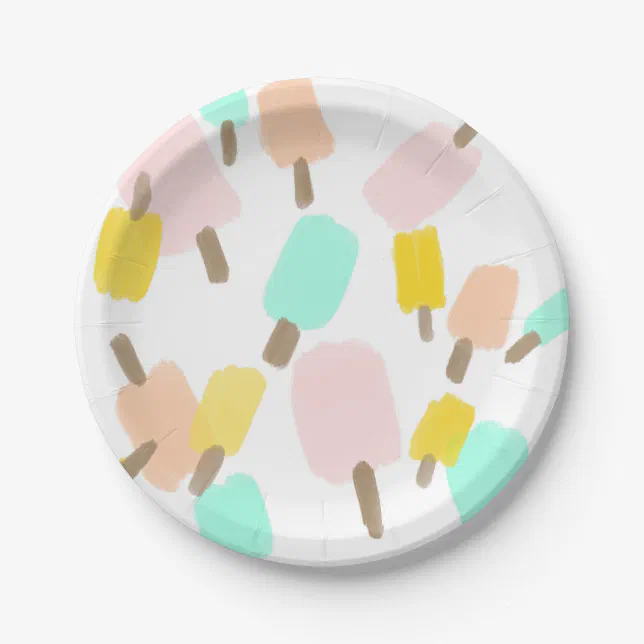 Summer Popsicle Paper Plates | Zazzle