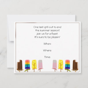 Summer Popsicle Party Invitation