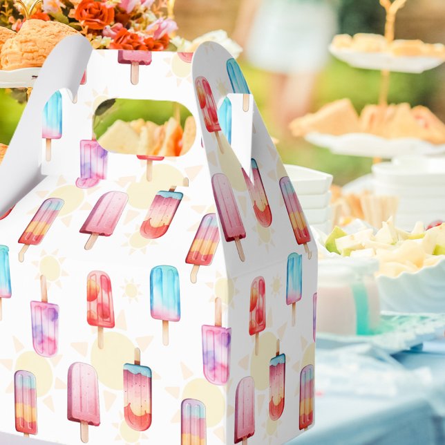 Summer Popsicle Pattern Favor Boxes (Creator Uploaded)