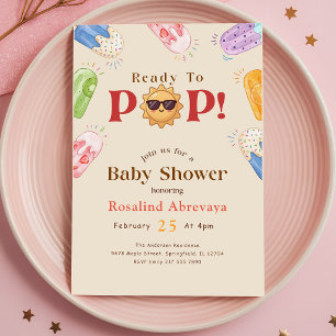 Summer Popsicle Ready to Pop Baby Shower Invitation