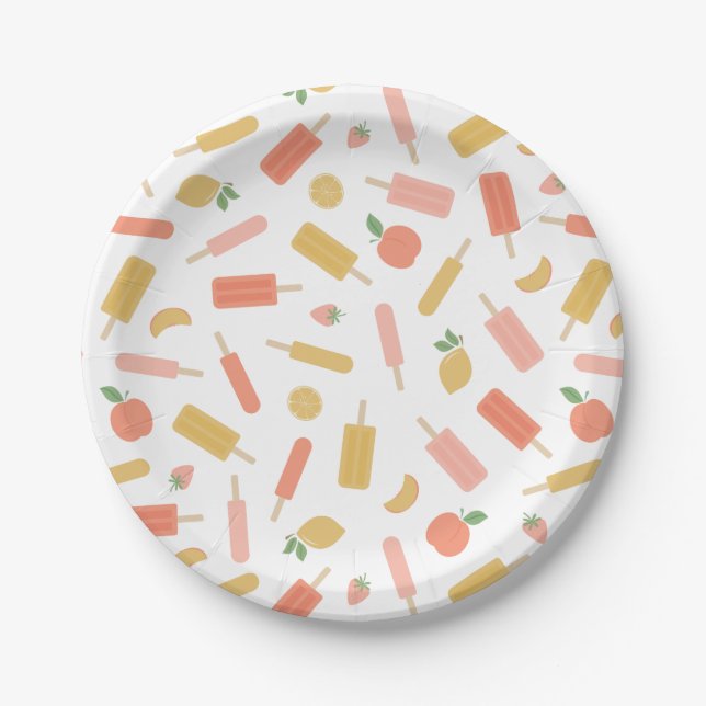 Summer Popsicles  Paper Plates (Front)