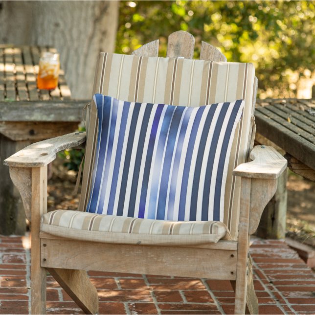 Summer Popular Navy Blue Boat Stripes Collection Outdoor Pillow (Chair)