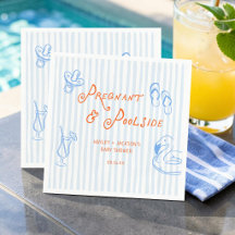 Summer Pregnant and Poolside Baby Shower