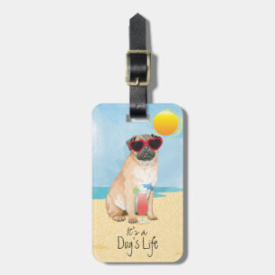 Summer Pug Luggage Tag