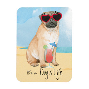Summer Pug Magnet