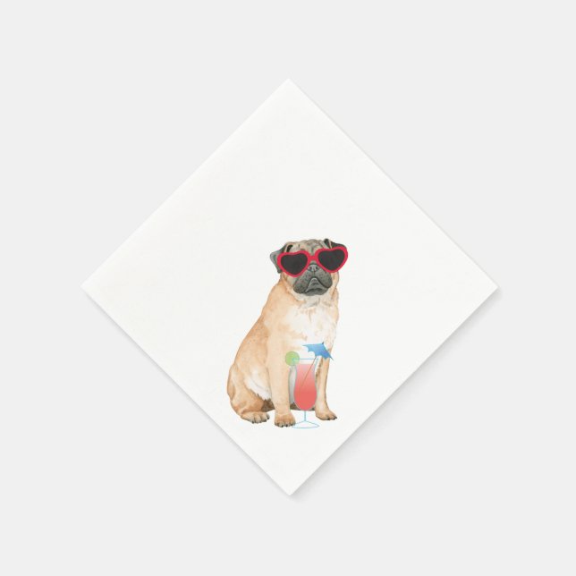 Summer Pug Napkins (Corner)