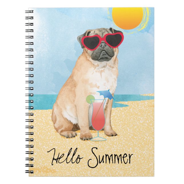 Summer Pug Notebook (Front)