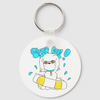 Summer Puppy Keychain