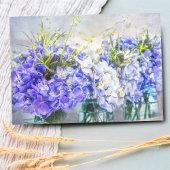 Summer Purple Hydrangeas Mason Jars Blank Inside