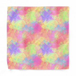 Summer Purple Pink Blue Green Polygon Pattern Bandana