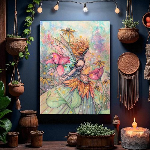 Summer Queen Flower Fairy Art