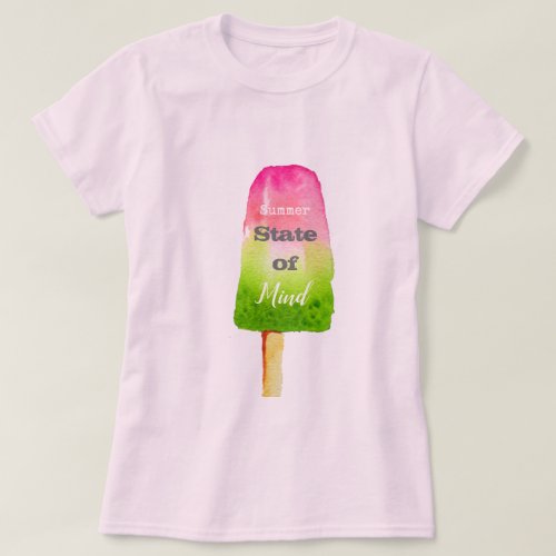 Summer quote popsicle berry sorbet cute food art T_Shirt